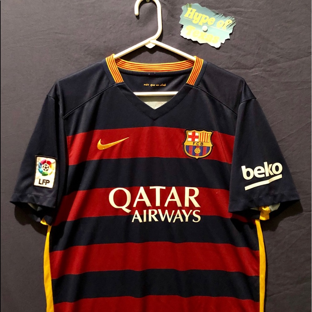 Retro Nike Soccer FCB Messi Retro Jersey Sz. Large